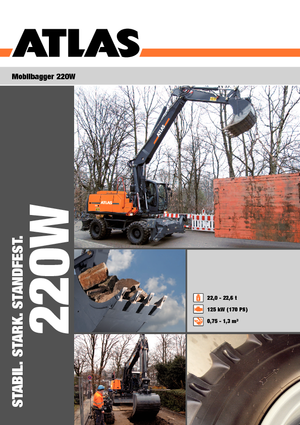 Escavatori gommati Atlas 220 W