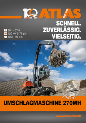 Escavatori gommati Atlas 270 MH