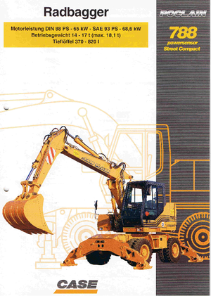Escavatori gommati Case Poclain 788 P2AL