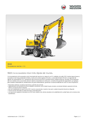 Escavatori gommati Neuson 9503
