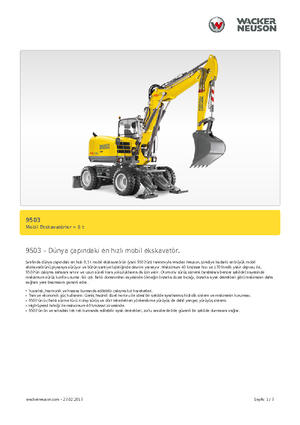 Escavatori gommati Neuson 9503