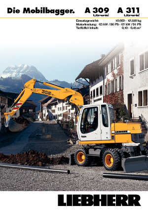 Escavatori gommati Liebherr A 311 Litronic