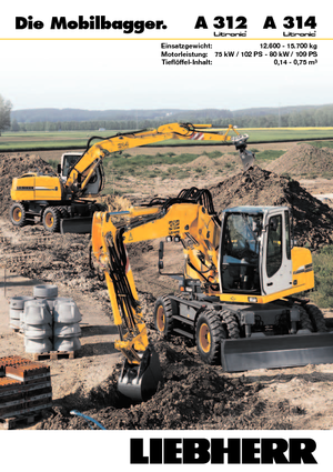 Escavatori gommati Liebherr A 312 Litronic