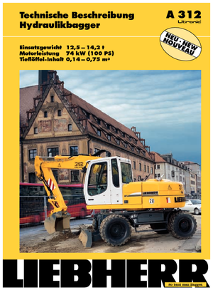 Escavatori gommati Liebherr A 312 Litronic
