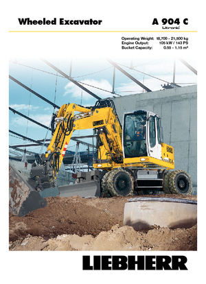 Escavatori gommati Liebherr A 904 C Litronic