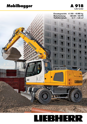 Escavatori gommati Liebherr A 918 Litronic