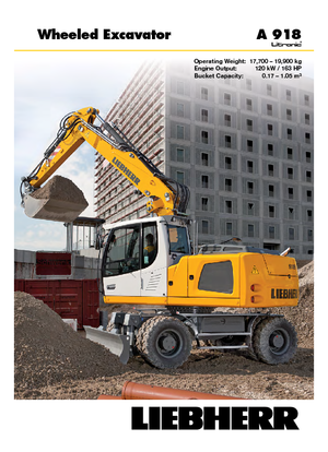 Escavatori gommati Liebherr A 918 Litronic