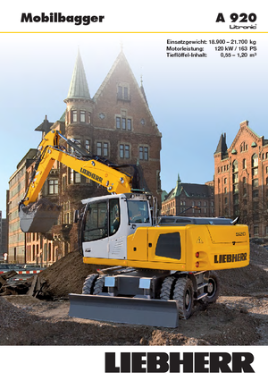 Escavatori gommati Liebherr A 920 Litronic