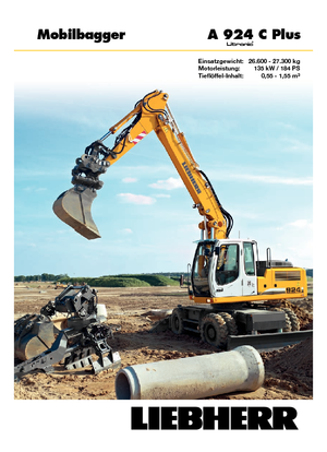 Escavatori gommati Liebherr A 924 C Plus Litronic