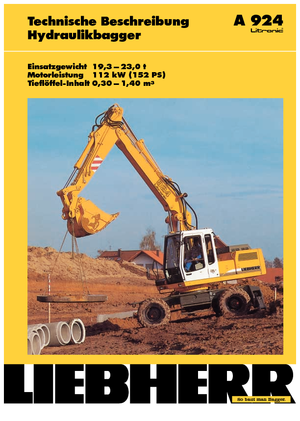 Escavatori gommati Liebherr A 924 Litronic