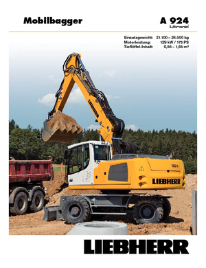 Escavatori gommati Liebherr A 924 Litronic