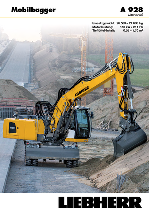 Escavatori gommati Liebherr A 928 Litronic
