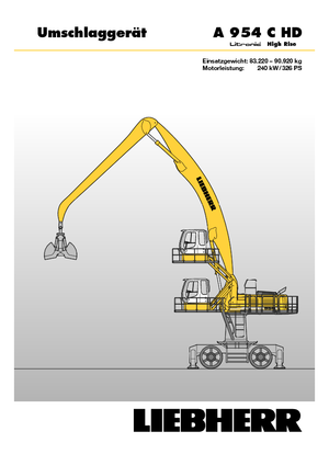 Escavatori gommati Liebherr A 954 C HD Litronic High Rise
