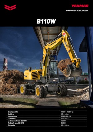Escavatori gommati Yanmar B 110 PB