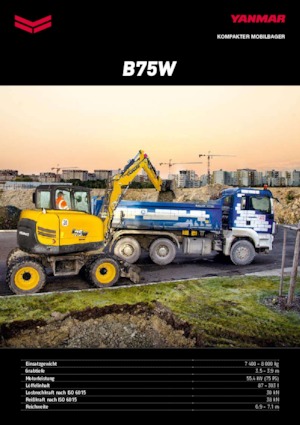 Escavatori gommati Yanmar B 75 Circular