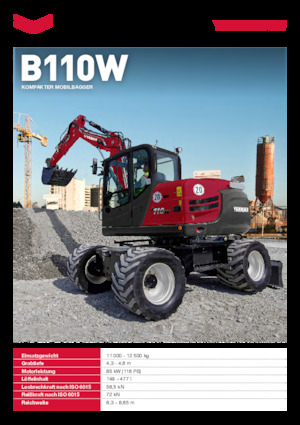 Escavatori gommati Yanmar B110W