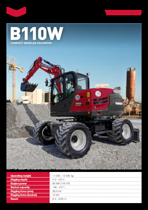Escavatori gommati Yanmar B110W 