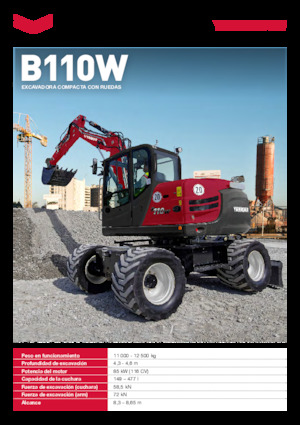 Escavatori gommati Yanmar B110W 