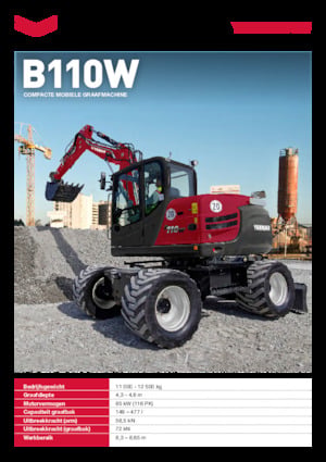 Escavatori gommati Yanmar B110W 