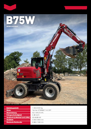 Escavatori gommati Yanmar B75W TPA 