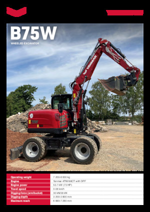 Escavatori gommati Yanmar B75W TPA 