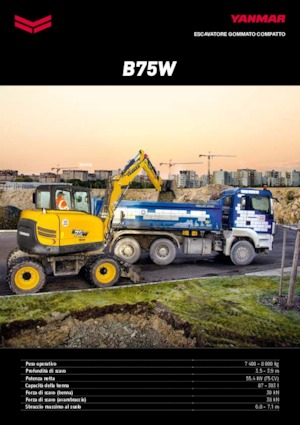 Escavatori gommati Yanmar B75W