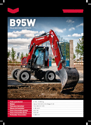 Escavatori gommati Yanmar B95W TPA 