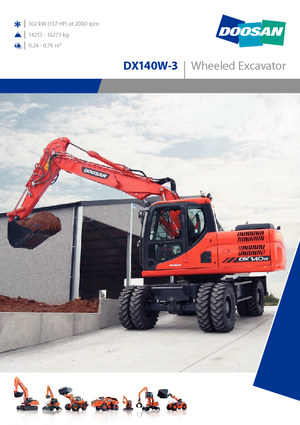 Escavatori gommati Doosan DX140W-3