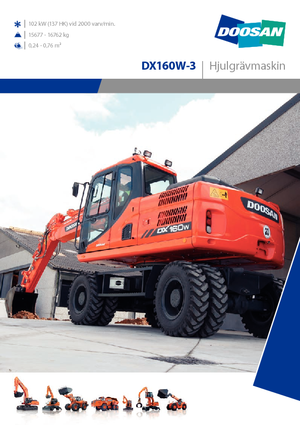 Escavatori gommati Doosan DX160W-3