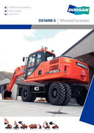 Escavatori gommati Doosan DX160W-3