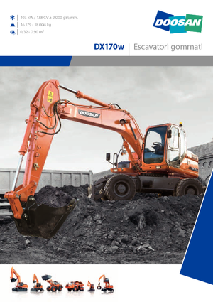 Escavatori gommati Doosan DX170W