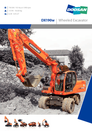 Escavatori gommati Doosan DX 190 W
