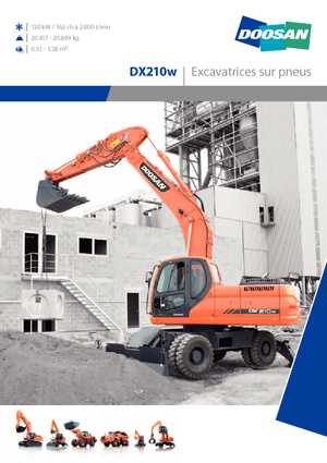 Escavatori gommati Doosan DX210W