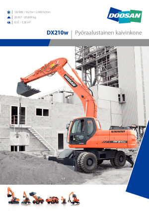 Escavatori gommati Doosan DX210W