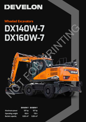 Escavatori gommati Develon DX140W-7 