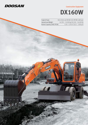 Escavatori gommati Doosan DX160W