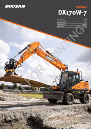 Escavatori gommati Doosan DX170W-7