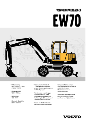 Escavatori gommati Volvo EW70