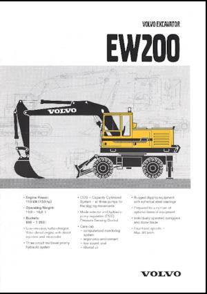 Escavatori gommati Volvo EW200