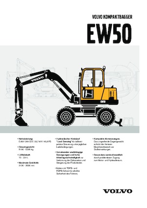 Escavatori gommati Volvo EW50V