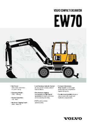 Escavatori gommati Volvo EW70