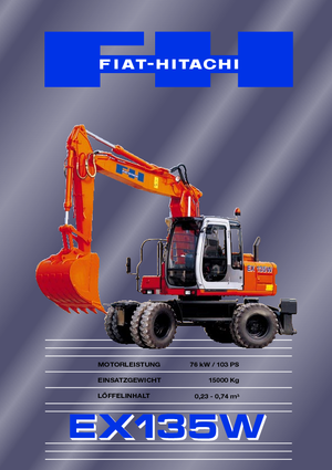 Escavatori gommati Fiat-Hitachi EX 135 W