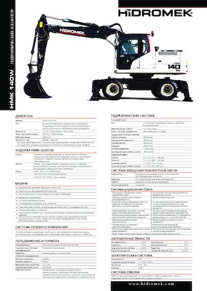 Escavatori gommati Hidromek HMK 140 W