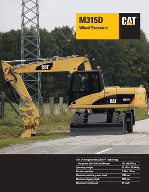 Escavatori gommati Caterpillar M315D Mono