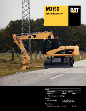 Escavatori gommati Caterpillar M315D Mono