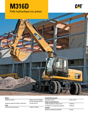 Escavatori gommati Caterpillar M316D Mono