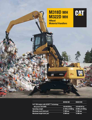 Escavatori gommati Caterpillar M322D MH