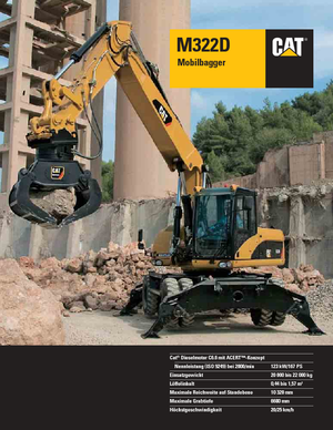 Escavatori gommati Caterpillar M322D MH