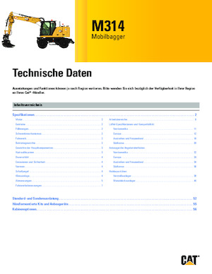 Escavatori gommati Caterpillar M314
