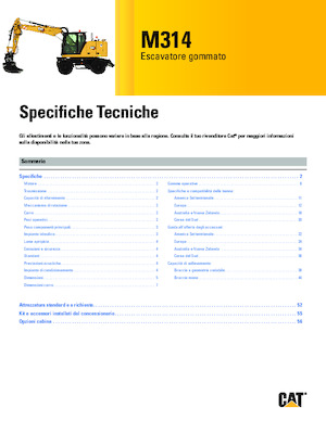 Escavatori gommati Caterpillar M314